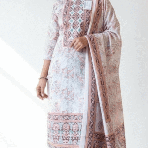 Women's maroon cotton straight kurta set featuring blue floral thread embroidery and matching trousers.