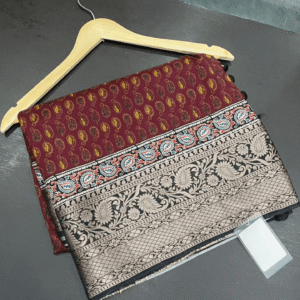 Elegant Printed Saree With Zari Border Stunning Nature Inspired Prints