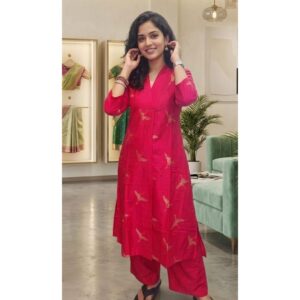 Pure Cotton  A line Kurta set.